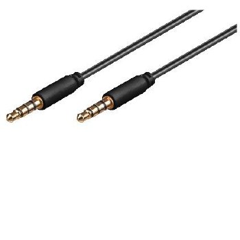 MicroConnect 3.5mm (4-pin, stereo) Minijack slim Extension Cable, 3m