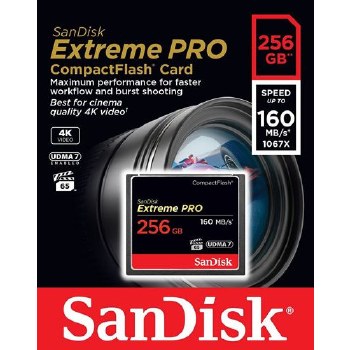 Sandisk 256GB CompactFlash (CF) Extreme Pro 160MB/s Card