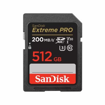 SanDisk  512GB SDXC Extreme PRO UHS-I 200MB/s Card