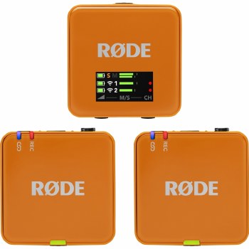 Rode Wireless GO III  Dual Microphone System (Orange)