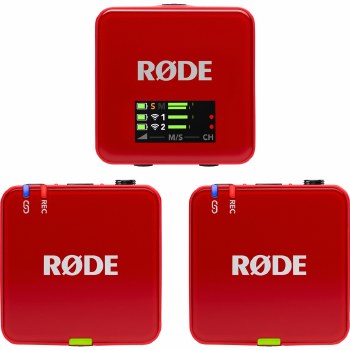 Rode Wireless GO III  Dual Microphone System (Red)