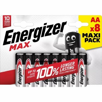 Energizer AA Alkaline Batteries (8 Pack)