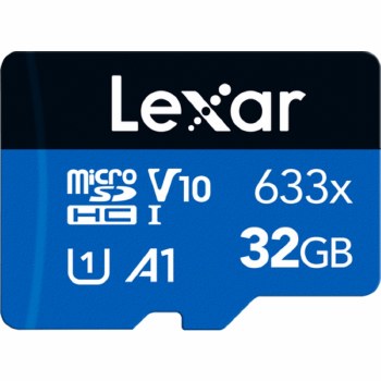 Lexar   32GB microSDHC UHS-I High-Performance V30 633x BLUE Memory Card (100MB/S)