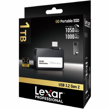 Lexar SL400 1TB Professional GO Portable SSD  (Black)
