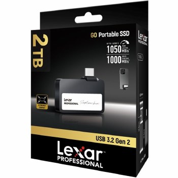 Lexar SL400 2TB Professional GO Portable SSD  (Black)