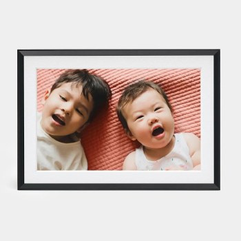 Aura Carver Matt Gravel Grey 10.1" Landscape Digital Photo Frame with White Matt