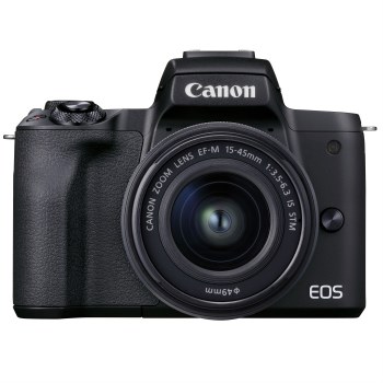 Canon EOS M50 Mark II Black Camera with EF-M 15-45mm Lens