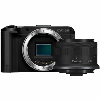 Canon EOS R50 V Black Camera with RF-S 10-18mm IS STM Lens