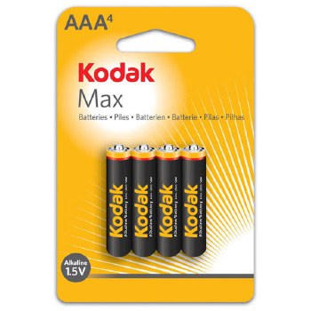 Kodak MAX AAA MN2400 Alkaline Batteries (Pack of 4)