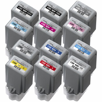 Canon PFI-4100 Ink Cartridges - Full Set of 12