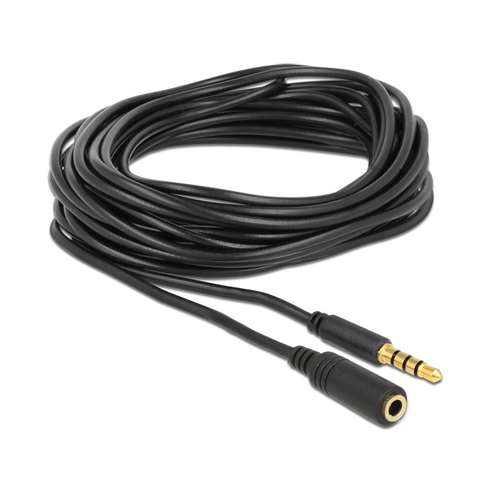 Delock Extension Cable Audio Stereo Jack 3.5mm Male to Female IPhone 4 Pin  5m - Conns Cameras
