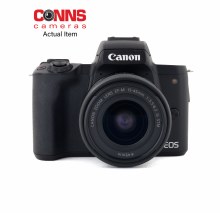 Canon EOS M50 Mark II Black Camera with EF-M 15-45mm Lens (USED)