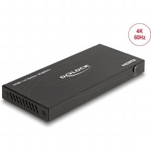 Delock HDMI Splitter 1 x HDMI in to 4 x HDMI out 4K 60 Hz with downscaler