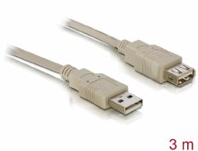 Delock Extension cable USB 2.0 Type-A male to USB 2.0 Type-A female 3 m beige