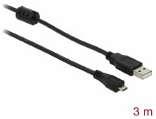 Delock USB 2.0 Cable Type-A male to USB- micro B male 3 m