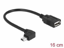 Delock Cable Mini USB male angled > USB 2.0-A female OTG 16 cm