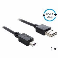 Delock USB 2.0 Male-A to Mini Male 1m