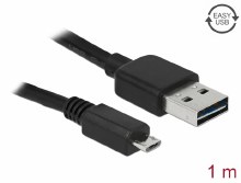 Delock Cable EASY-USB 2.0 Type-A male > USB 2.0 Type Micro-B male 1 m black