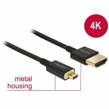 Delock HDMI-A Male To HDMI Micro-D Male 3D 4K 4.5m