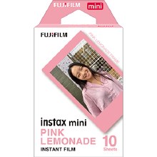 Fujifilm Instax Mini Colour Film with Pink Lemonade Border (10 Sheets)