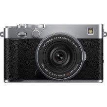 Fujifilm X-E5 Silver Camera with XF 23mm F2.8 Pancake Lens