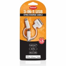 Hahnel 3 In 1 USB Sync Charge Cable Hahnel 3 In 1 USB Sync Charge Cable