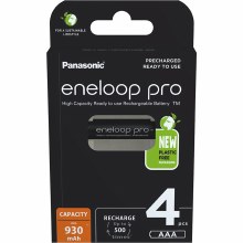 Panasonic AAA NiMH Eneloop Pro Rechargeable Batteries (4 Pack)