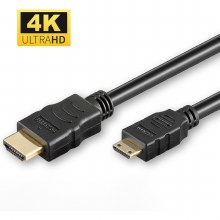 MicroConnect High Speed HDMI 2.0 A to HDMI Mini C cable, with ethernet 1m