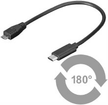 MicroConnect USB-C to USB2.0 Micro B 0.2M