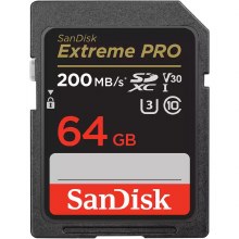 SanDisk  64GB SDXC Extreme PRO UHS-I 200MB/s Card