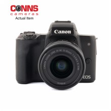 Canon EOS M50 Black with EF-M 15-45 IS STM (USED)