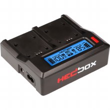 Hedbox RP-DBLH7 Plates and RP-DC50 Double Battery Charger  for Panasonic DMW-BLE9, DMW-BLG10, DMW-BLH7 Batteries