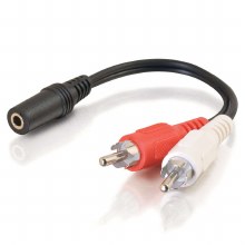 Cables2Go 0.15m Value Series One 3.5mm Stereo Female To Two RCA Stereo Male Y-Cable