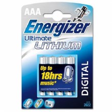 Energizer AAA MN2400 Ultimate Lithium Batteries (Pack of 4)