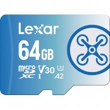 Lexar  64GB microSDXC UHS-I FLY U3 V30 Card (160MB/s)