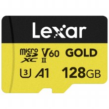 Lexar 128GB microSDXC UHS-I Professional Gold U3 V60 UHS-II Card (280MB/s)