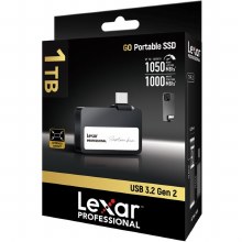 Lexar SL400 1TB Professional GO Portable SSD  (Black)