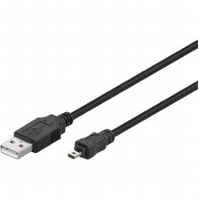 MicroConnect USB 2.0 Cable, 1.8m (Male Type A to Male Mini Type B 8-pin)