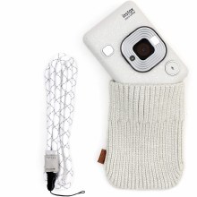 Fujifilm Instax Mini LiPlay Stone White Instant Camera Bundle