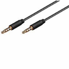 MicroConnect 3.5mm (4-pin, stereo) Minijack slim Extension Cable, 1.5m