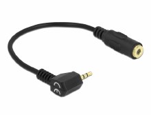Additional picture of Delock Audio Cable Stereo jack 2.5 mm 3 pin male angled > Stereo jack 3.5 mm 4 pin female