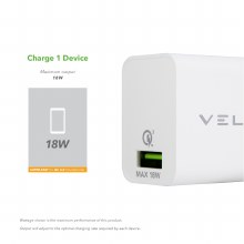 Additional picture of VELD 18w Fast Charge USB  Mains Adapter