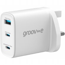 Additional picture of Groov-e GV-MA109  65W Triple USB-A & USB-C GaN Charger with Power Delivery (PD)
