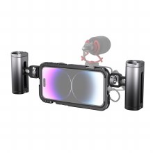 Additional picture of SmallRig 4078 Mobile Video Cage Kit (Dual Handheld) for iPhone 14 Pro Max
