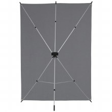Additional picture of Westcott X-Drop 3-Pack Backdrop Kit with Stand (1.5 x 3.7m) [5' X 12'] (White, Grey, Black)