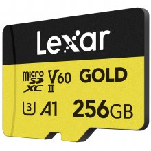 Additional picture of Lexar  256GB microSDXC UHS-II Professional A1 U3 V60 GOLD Memory Card (280MB/s)