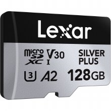 Additional picture of Lexar  128GB microSDXC UHS-I Professional V30 SILVER PLUS Memory Card (205MB/s) Twin Pack