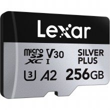 Additional picture of Lexar  256GB microSDXC UHS-I Professional V30 SILVER PLUS Memory Card (205MB/s)