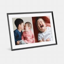 Additional picture of Aura Carver Matt Gravel Grey 10.1" Landscape Digital Photo Frame with White Matt