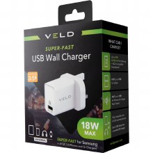 Additional picture of VELD 18w Fast Charge USB  Mains Adapter